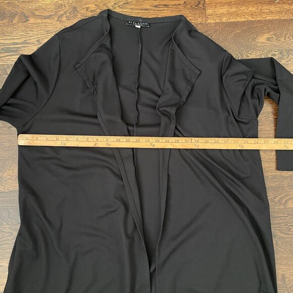Bryn Walker Black Open Front Cardigan Jacket Duster with pockets-XL/L - Picture 8 of 9